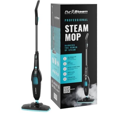 PurSteam Professional Steam Mop | Multi-Surface Floor Cleaner for Hardwood, Tile, Laminate & Carpet | Fast Heating, Lightweight & Chemical-Free Cleaning - Image 1