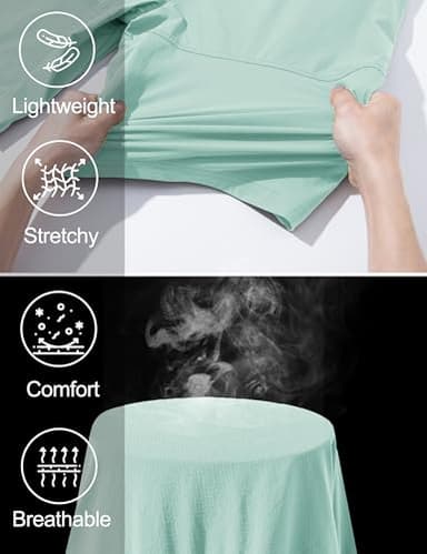 MAGCOMSEN Quick Dry Shorts Men Hiking Summer Shorts Cargo Work Shorts Outdoor Fishing Shorts Light Lake Blue,30 - Image 4