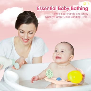 Baby Bath Seat for Babies 6 Months & Up, Non-Slip Bath Seats for Babies Sitting up,Bath tub Seat with Suction Cups,Safe & Comfortable Bath Chair Baby, Pink - Image 3