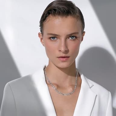 PROSTEEL 925 Sterling Silver Cuban Link Chain Necklace for Men, Dainty Figaro Chains, Solid & Shiny, 3mm/5mm, 14-28 inch, Come with Box - Image 4