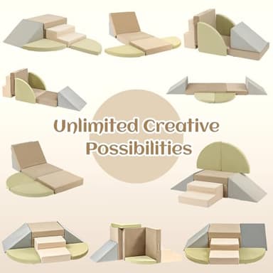 6-Piece Toddler Climbing Toys Indoor, Foam Climbing Toys for Toddlers, Soft Play Baby Climbing Blocks for Crawling and Sliding, Safe Climbing Play Set Indoor Gym Equipment for Toddler1-3, Infant, Baby - Image 5