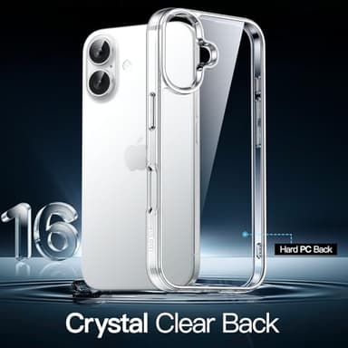 JETech Case for iPhone 16 6.1-Inch, Non-Yellowing Shockproof Phone Bumper Cover, Anti-Scratch Clear Back (Clear) - Image 3
