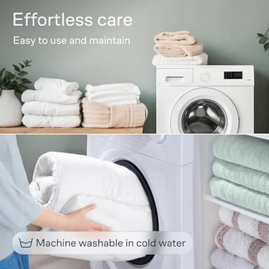 Cloud-Like Twin Mattress Topper - 100% Cotton Top Mattress Pad for Back Pain Relief - Breathable & Naturally Cooling for Hot Sleepers - Image 7