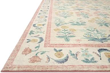 Loloi Rifle Paper Co. Eden Collection EDE-01 Mughal Rose Blush 7'-6" x 9'-6" Area Rug feat. CloudPile™ - Image 5