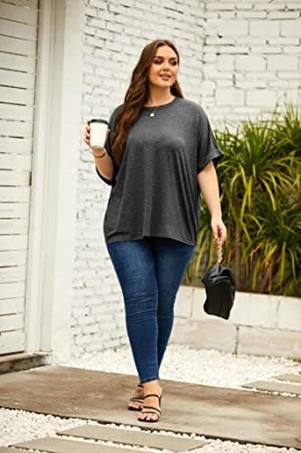 Women Oversized T-Shirt Summer Casual Short Sleeve Loose Tee Tops - Image 4