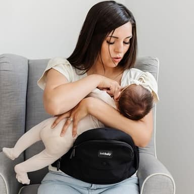 Tushbaby The Original Premium Quality Hip Seat Carrier – Safety-Certified Baby & Toddler Carrier with Secure Safety Buckles, No-Flimsy-Foam Design, Storage Pockets & Nursing Pillow. 0–3 yrs - Image 5