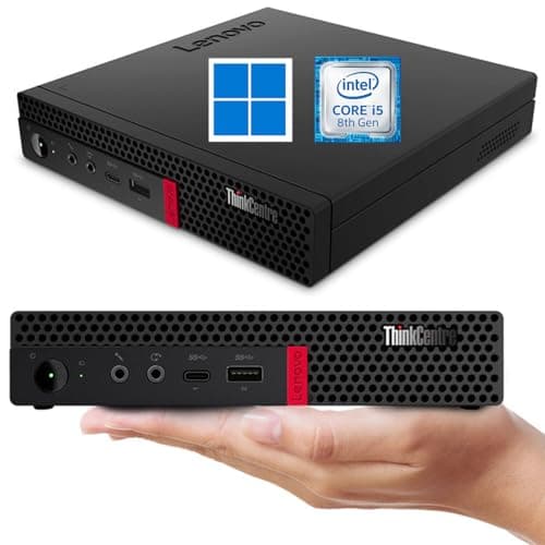 Lenovo ThinkCentre M720q Mini Desktop Win11 Pro, M720Q Micro PC Computer Core i5-8th, 16 GB RAM, 256 GB SSD, Keyboard, 4K Supported (Renewed)
