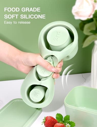 Ice Cube Tray for Tumbler Cup 30Oz-40Oz, 3 Pcs Silicone Cylinder Ice Mold with Lid and Bin for Freezer, Easy Fill and Release Ice Maker for Whiskey, Cocktail BPA-Free - Image 5