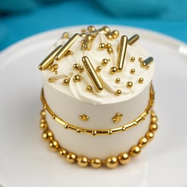 Twisweet Gold Pearl Rods Sprinkles, Edible Sugar Sprinkles for Cake Decorating Mix Size Candy Pearls for Baking Cake Topper Ice Cream Cupcake Cookie Dessert Decorations, Wedding Valentines Birthday Christmas Easter Mother's Day Supplies (130g/4.58oz) - Image 6