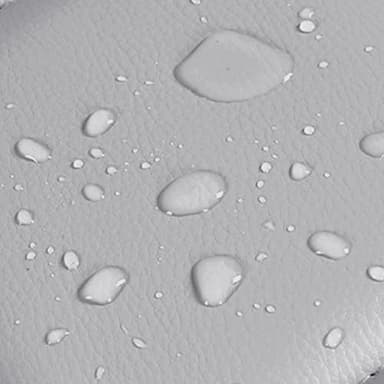 Yaheetech Bar Stools Set of 2, PU Leather Adjustable Swivel Barstools, Hydraulic Kitchen Counter Height Bar Chairs with Armrest and Back for Kitchen, Dining Room, Light Grey - Image 9