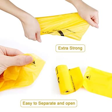 Certified Compostable Dog Poop Bags, 270 Count Landfill Friendly and Leakproof Waste Bags, Easy Open Unscented Maize Yellow Poop Bag for Dog, 15 Doggy Bags Per Roll (18 rolls) - Image 9