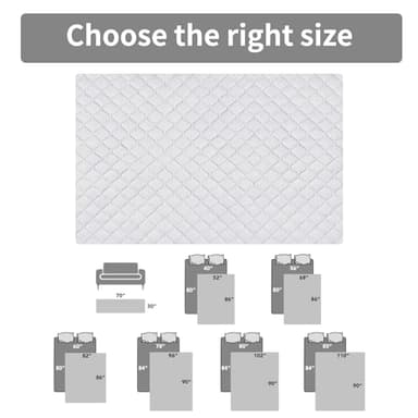 Easy-Going 100% Waterproof Dog Bed Cover Reversible Leak Proof Couch Cover Washable Sofa Cover Furniture Protector Blanket for Pets Kids Children Dog Cat (30x70 Inch, White/White) - Image 6