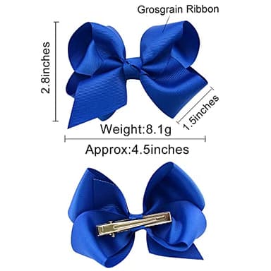 40PCS 4.5 Inch Hair Bows for Girls Grosgrain Ribbon Toddler Hair Accessories with Alligator Clips for Toddlers Baby Girls Kids Teens in Pairs - Image 3