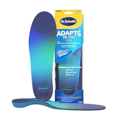 Dr. Scholl’s Adapts to You Insoles for Men, with Self-Molding Foam Technology – Clinically Proven to Adapt to Your Feet, Flexible Arch Support Inserts, Shock-Absorbing, Podiatrist-Tested, Size 8-14 - Image 1