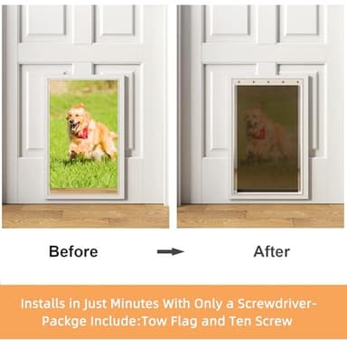 2 Pack Large Dog Door Replacement Flaps with Screws, Compatible with PetSafe Freedom Doggie Doors PAC11-11039,Pet Door Replacement Flap Measures 10 1/8" X 16 7/8", Flexible, Durable, BPA-Free - Image 4