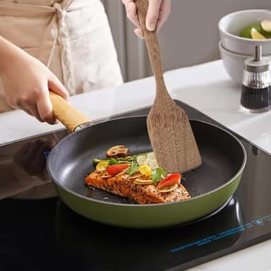 3 Pack Wooden Spatula for Cooking 12 Inches Paddle, Turner, Slotted Spatula, Cooking Utensils for Nonstick Cookware, Kitchen for Fish, Eggs, Pancakes - Image 5