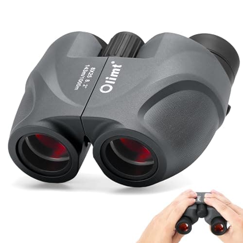 8x25 Compact Binoculars, Small Lightweight Handheld Portable Mini Pocket BAK-4 Prism 8.2° Wide Angle View ED Lens Professional HD Optics for Adults Outdoor Travel Bird Watching Hiking Birding Concert - Image 1