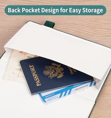ALKALO Lined Journal Notebook for Women Men, A5 Hardcover Leather Journals for Writing, 200 Pages Thick Paper, Daily Journal Notebook for Work, School, Note Taking, Business, Travel, College Ruled - Image 5