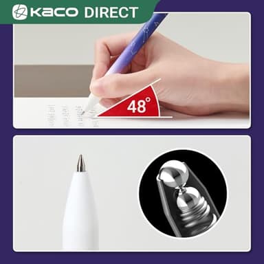 Kaco FIRST Gel Ink Pens, Pack of 2 Pieces Cute Heart Pen Set with Extra 4 Black Refills Holiday Gifts (2 Purple) - Image 5