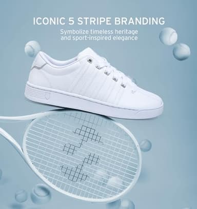 K-Swiss Men's Court Pro II CMF Sneaker, White/Silver, 10.5 M - Image 3