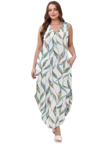 Sampeel Summer Dresses for Women 2025 Maxi Casual Dress Vacation Spring Outfits 2025 Fashion Cover Up Trendy M - Image 5