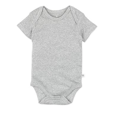 HonestBaby Baby Girls Organic Cotton Short Sleeve Bodysuits Multipack And Toddler T-Shirt Set, 5-pack Gray Ombre, 6-9 Months US - Image 5