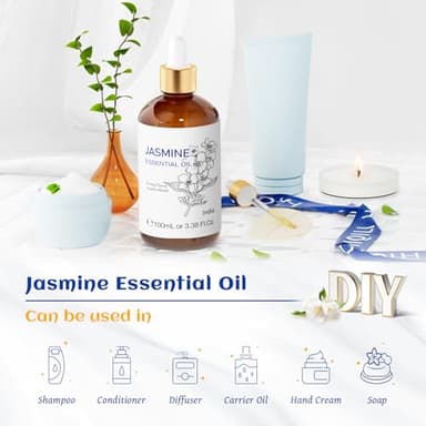 HIQILI Jasmine Essential Oil, Pure & Natural Jasmine Oil for Diffuser, Perfume, Shampoo, Aromatherapy - Image 6