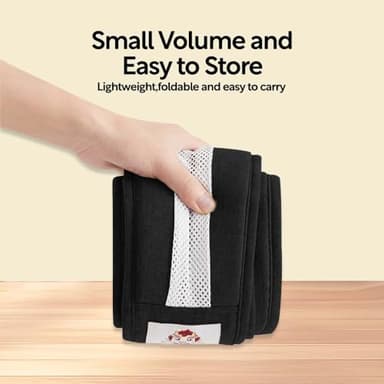 JOYNCLEON Baby Sling Carrier with Hip Seat - Breathable & Adjustable, Anti-Slip Design for Infants 0-36 Months, ASTM Certified, Ergonomic Hands-Free Carrier Carrying 8-35lbs (Black) - Image 7