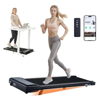 VEVOR Walking Pad, Under Desk Treadmill with Incline, Working Walking Jogging Machine for Home Office, 265 Lbs Capacity 2.5HP Portable Walking Pad, with Remote Control, LED Display, and Bluetooth - Image 1