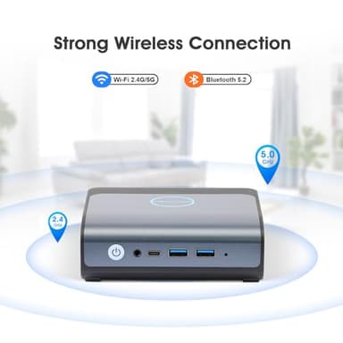 BOSGAME Mini PC E1, Intel Alder Lake-N100 Mini Computers, 16GB DDR4 512GB SSD, Dual 2.5G LAN Ports, USB-C& Dual HDMI Supports Triple Display - Image 8