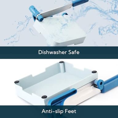 KITCHENDAO Multipurpose Cheese Slicer Cutter with Board for Arthritic and Weak Hands, Adjustable Thickness Dial for Block Cheese, Effortless Slicing, Guillotine Sausage Ham Biltong Jerky Slicer - Image 7