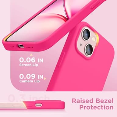 GolbinBox Magnetic for iPhone 13 Case & iPhone 14 Case, Compatible with MagSafe, [Soft Anti-Scratch Microfiber Lining], Slim Liquid Silicone Shockproof Protective Phone Case 6.1 inch, Hot Pink - Image 7