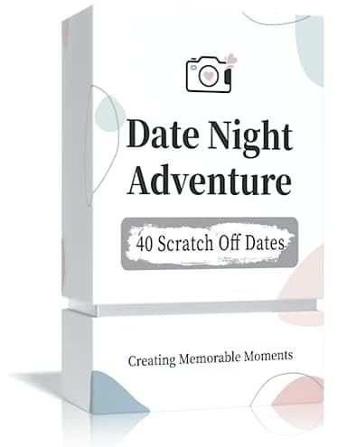 40 Date Ideas Card Games for Couples Date Night - Unique Date Deck Scratch Off Cards, Couples Gifts for Boyfriend Girlfriend, Romantic Wedding Anniversaries Newlywed Gifts for Him Husband Wife Bride - Image 1