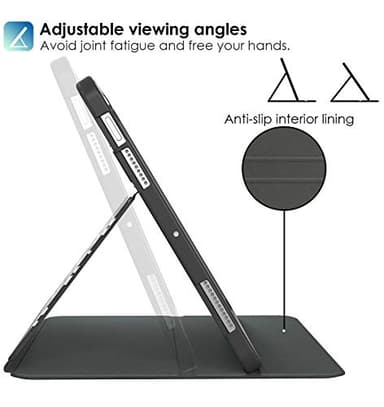 Supveco Case for iPad Air 11 Inch (M3 2025/M2 2024),iPad Air 5th/4th Generation 10.9 Inch 2022/2020 with Pencil Holder-[Auto Wake/Sleep],Premium Folio Stand Soft TPU Back Cover-Book - Image 5