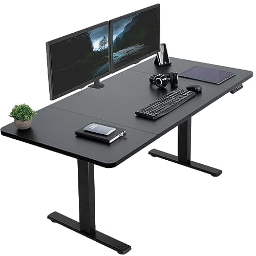 VIVO Electric 60 x 30 in Standing Desk, Memory Height Adjustment, 1B Series, Black Top Black Frame, DESK-KIT-1B6B-30 - Image 1