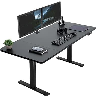VIVO Electric 60 x 30 in Standing Desk, Memory Height Adjustment, 1B Series, Black Top Black Frame, DESK-KIT-1B6B-30 - Image 1