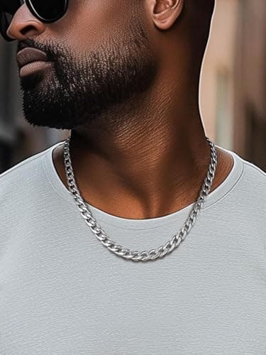 Stainless Steel Necklace for Women 316L Stainless Steel Miami Cuban Curb Chain Men - Image 3
