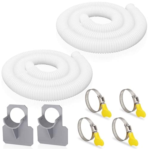 Boltigen 2Pcs 1.25inch Pool Hoses for Above Ground Pools, 63inch Long Pool Sand Filter Pump Hose, Water Swimming Pool Filter Hose Replacement Set for Pump Model 330 GPH, 530 GPH, 1,000 GPH - Image 1
