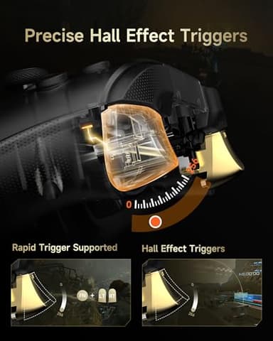 EasySMX D05 PC Controller - Enhanced Wireless Bluetooth Pro Controller with Charging Dock/Hall Sensor/RGB Lighting - No Stick Drift, No Dead Zone - Work for Windows PC, Android, Steam and Switch - Image 4