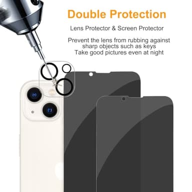 PEHAEL 3Pack for iPhone 8 Plus/iPhone 7 Plus Privacy Screen Protector Anti-Spy Tempered Glass Film 9H Hardness Easy Installation Bubble Free [5.5 inch] - Image 6
