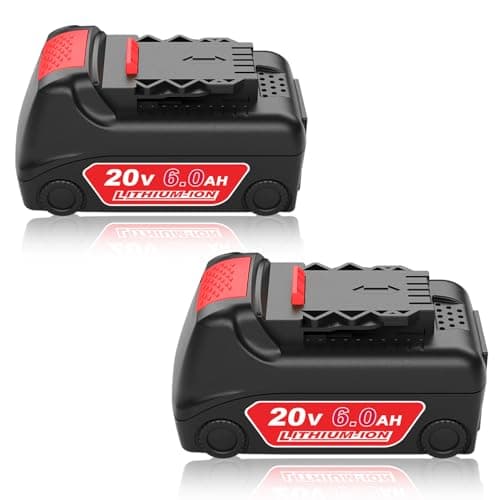 Upgraded 20V 6.0Ah Battery Replacement for Dewalt 20v Battery 2Pack Compatible with Dewalt 20v DCD/DCF/DCG Series Power Tools Red - Image 1