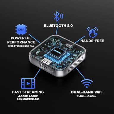 TERUNSOUl 3-in-1 Wireless CarPlay Adapter & Android Auto Wireless Adapter, Plug & Play, Easy Setup, Supports Netflix, YouTube, TF Card, and More for Cars with OEM Wired CarPlay/Android Auto - Image 4