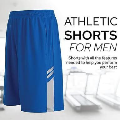 5 Pack: Men's Dry-Fit Sweat Resistant Active Athletic Performance Shorts - Image 5