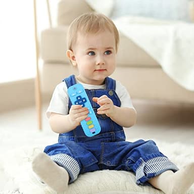 Fu Store 2 Pack Baby Teether Toy Chew Toy for Babies 0-12 Months 6-36 Months TV Remote Control Shape Teething Relief Baby Toys for Infants Developmental Soothe Babies Gums Gifts Set, Black Purple - Image 6