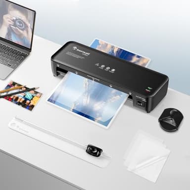 Bonsaii Laminator, 9 Inch 4 in-1 Thermal Laminator Machine Never Jam Technology with 40 Laminting Sheets, Paper Cutter, Corner Rounder for Home Office School Business - Image 7
