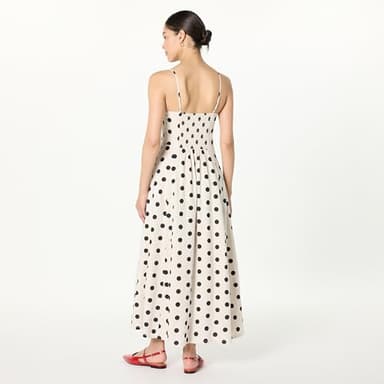 The Drop Women’s Luna Scoop Neck Linen Maxi Dress, Whisper White/Black Polka Dot, M - Image 2