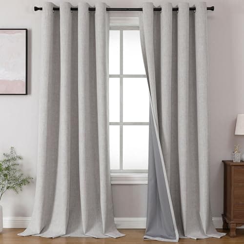 Joydeco Blackout Curtains 96 Inches Long, Light Blocking Curtains for Bedroom 2 Panels with Grommets, Thermal Insulated, Noise Reducing Room Darkening Drapes Privacy Protection for Living Room Window - Image 1