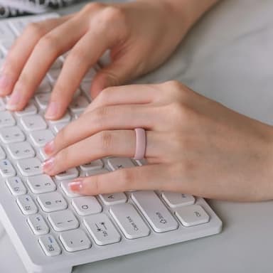 Egnaro Women’s Silicone Engagement Rings, Inner Arc Ergonomic Breathable Design with half sizes, Rubber Wedding Bands，5.5mm Wide-2mm Thick - Image 5