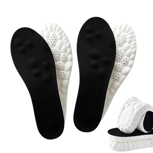 Footstr InsoleX, 2 Pairs of Footstr Insoles for Kids Youth, Arch Support & Shock Absorption, 4D Elastic Cloud Breathable Soft Foam Sole, Lightweight Sports Insole for Men Women (2 Black, M8/W9) - Image 1