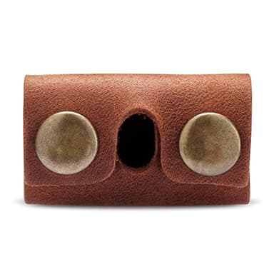 MAKYN Safety Razor Head Protecting Leather Cover, Genuine Cowhide Leather Double Edge Safety Razor Case Accessories for Travel, Butterfly Razor Case (Cognac) - Image 3